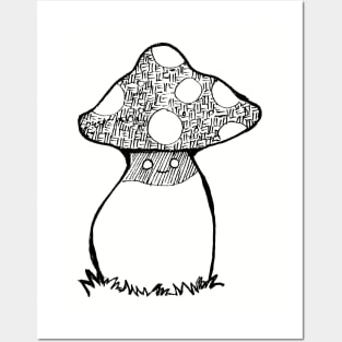 Inktober Mushroom Posters and Art